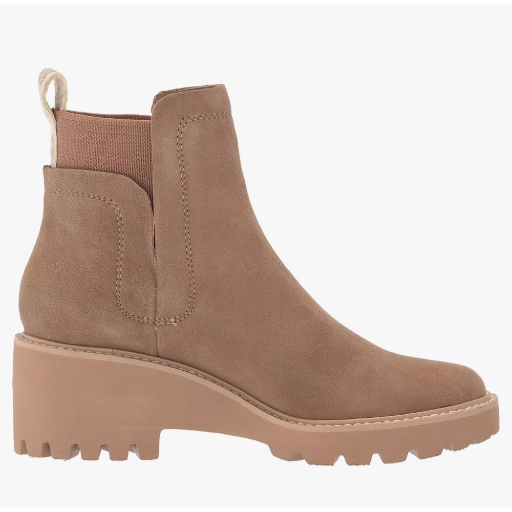 Dolce Vita Huey H2O Suede Chelsea Boots Platform Wedge Ankle Booties 10W